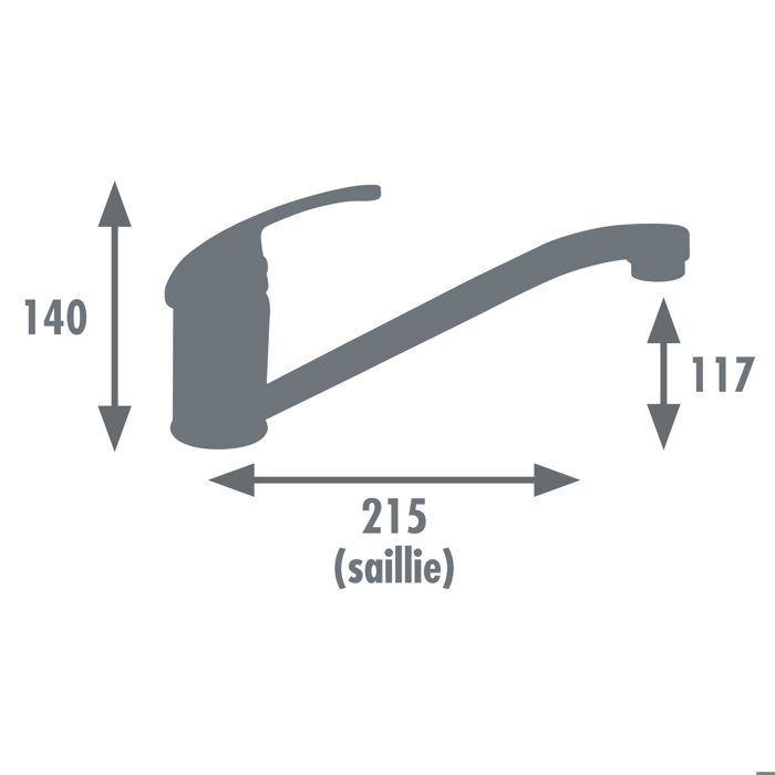 ROUSSEAU Belfort kitchen mixer tap - Without hand shower - Chrome