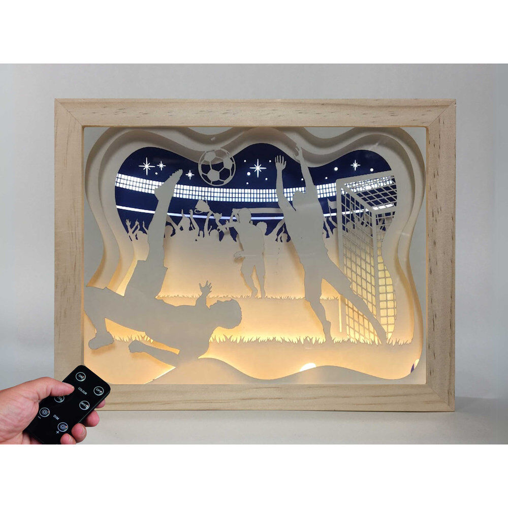 Magical Men's Football wood lamp