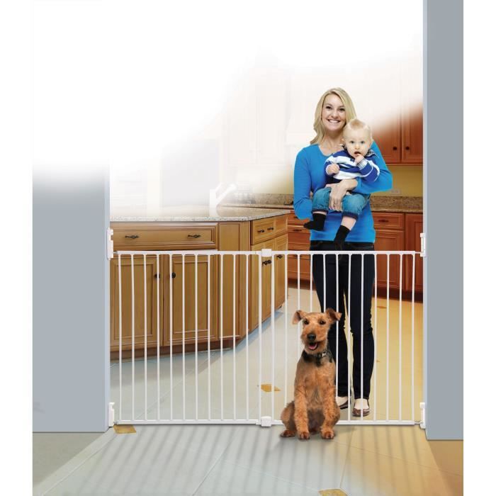 DREAMBABY Safety barrier Extra large BROADWAY Gro Gate - To be screwed - L 76/134,5 x H 76 cm - White