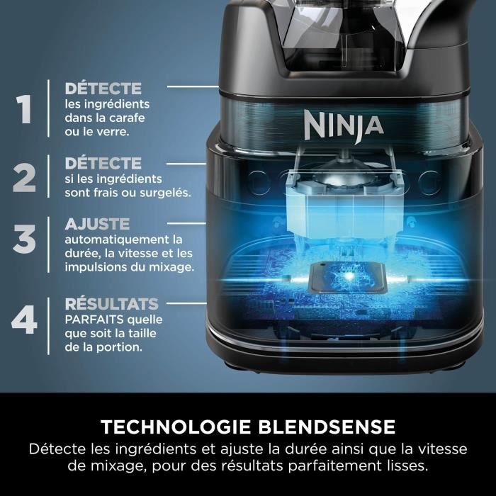 Ninja Detect Power Blender Pro 1200W - 2-in-1 - 2L - 15 modes - 10 speeds - Black