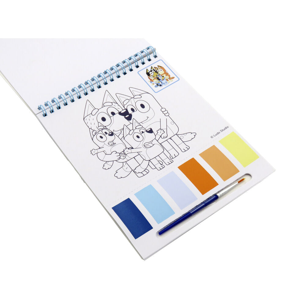 Bluey Watercolour colouring book