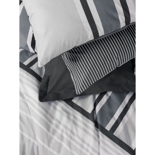Bedding set - 1 duvet cover 220 x 240 cm + 2 pillowcases 60 x 60 cm - 100% cotton - Anthracite