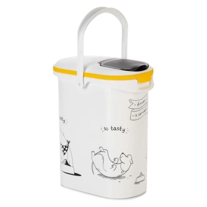 CURVER Food container Diner is served - 4 kg - 10 L - White and black - For dog