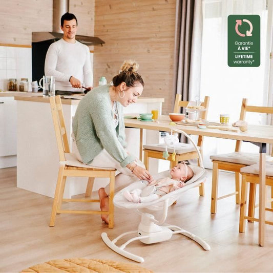 BADABULLE Side swing, ultra comfort, adjustable and removable play arch, lichen / water green