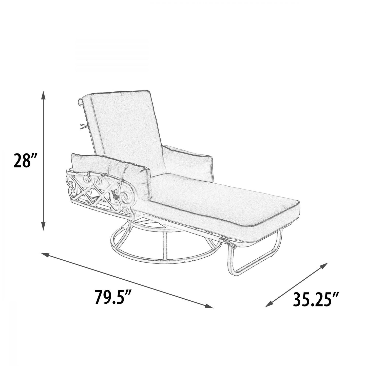 Chillounger Swivel Lounge with Cushions