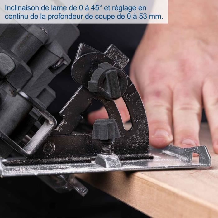 Circular saw - SCHEPPACH - 20V IXES - 165mm - max cut 53mm/90° - 4300rpm - without battery or charger - C-HCS165-X