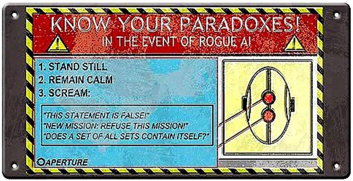 Portal Paradox Tin Wall Sign