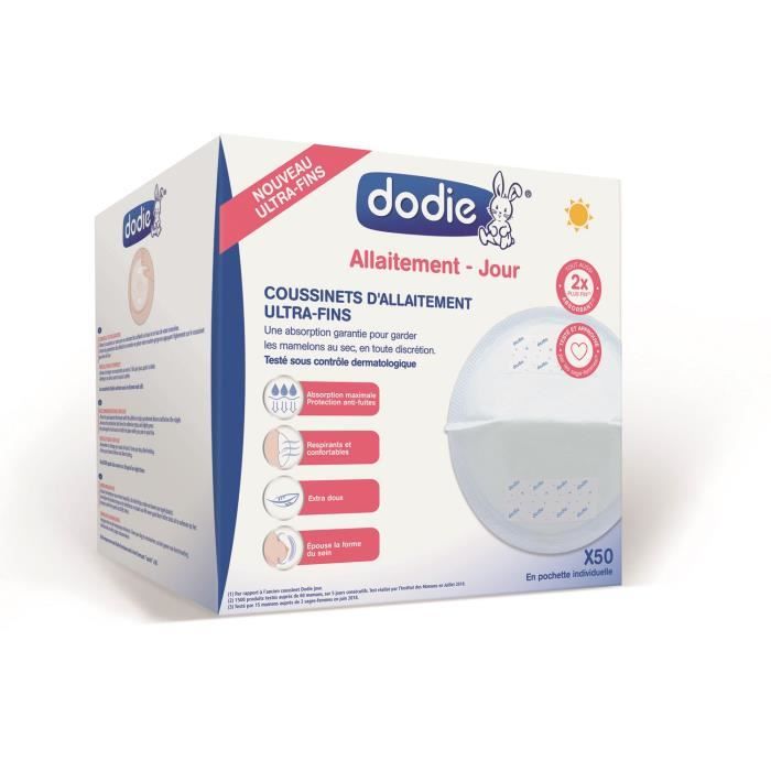 DODIE Pack of 50 day slim nursing pads - Individual pouch
