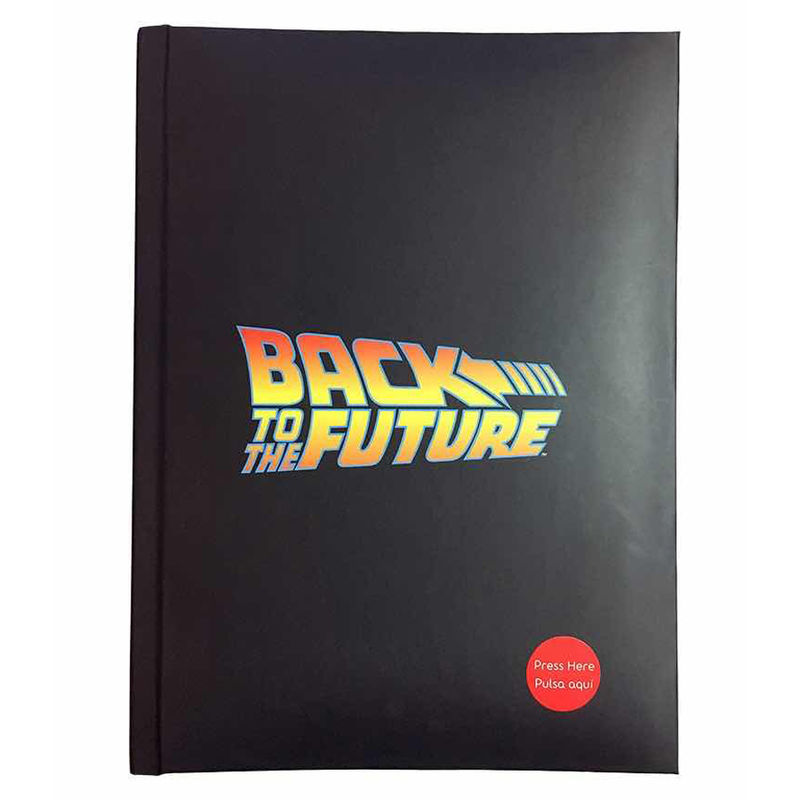 Back to the Future logo light notebook