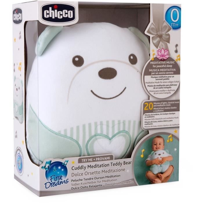 Soft Teddy Bear Plush - CHICCO - Green - From birth