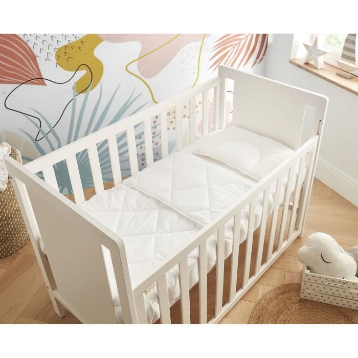 Duvet - 75x120 cm - MON P'TIT DODO - Warm - 100% Polyester Hollow siliconized fiber - 1 person - White