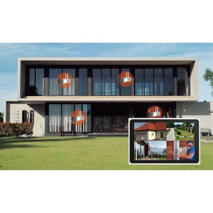 2 Wi-Fi Cameras + NVR Screen Kit - LINK2HOME - 3MP, Smart Detection, 10.1 LCD Screen