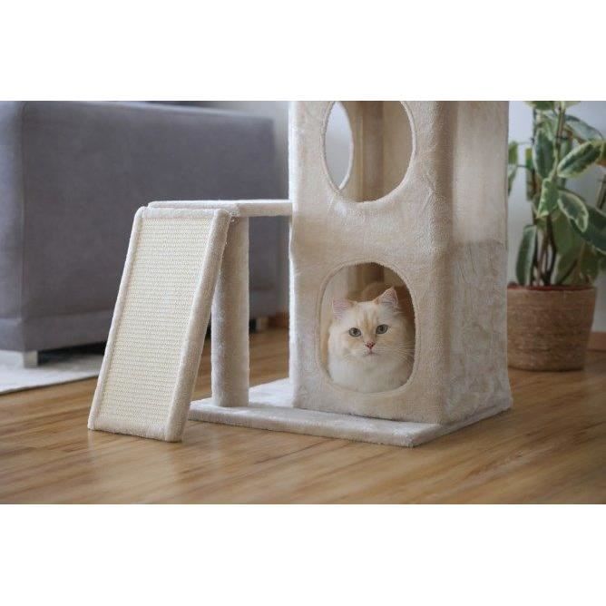 Cat tree 100 cm - ALESSIA - KERBL - Soft - Two-story alcove
