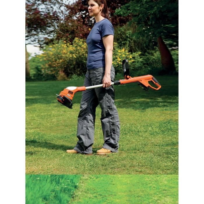 BLACK+DECKER 23 cm 18 V 2 Ah Grass Trimmer - GLC1823L20-QW - 180° Pivoting Head