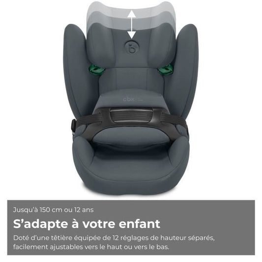 CBX BY CYBEX - Car seat Gr. 1/2/3 Pallas B i-Size Cobblestone Grey-Dark Gray - Gray