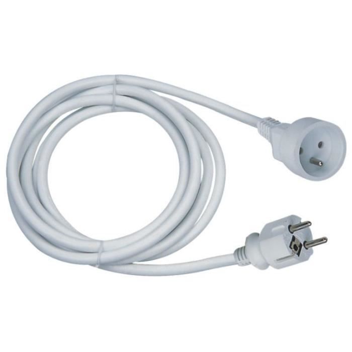 Extension cord - GAO - 16A - 5m cable - White - Flexible - Durable