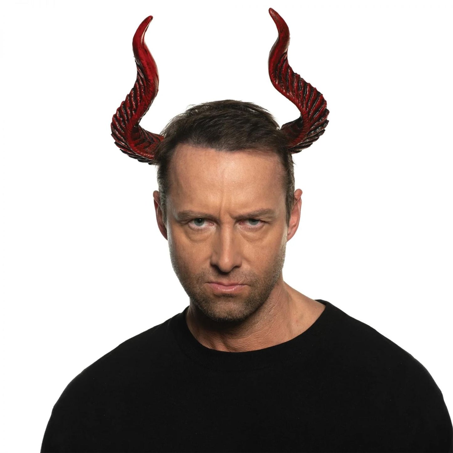 Red Devil Horns Foam Adult Costume Headband