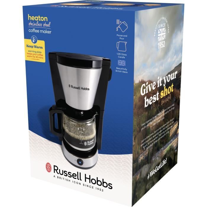 Coffee maker - RUSSELL HOBBS - HEATON - 1.25 L - Black / Stainless steel