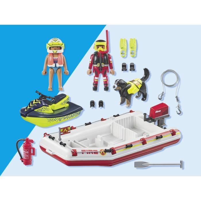 PLAYMOBIL 71464 Fireboat and water scooter - Action Hereos - Firefighters - Ages 4 and up