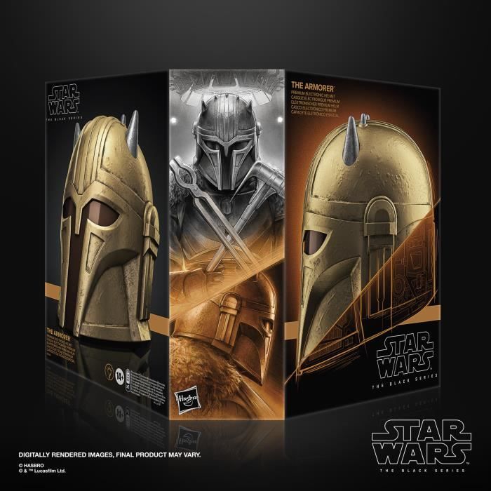 Premium electronic helmet, cosplay item, Star Wars The Black Series The Armorer