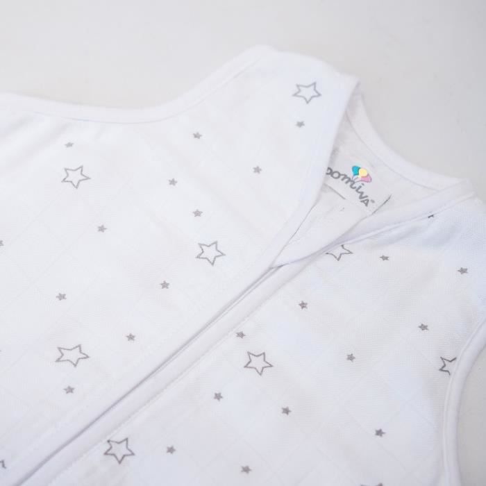 DOMIVA Bamboo muslin sleeping bag - 0-6m 70cm - Star print