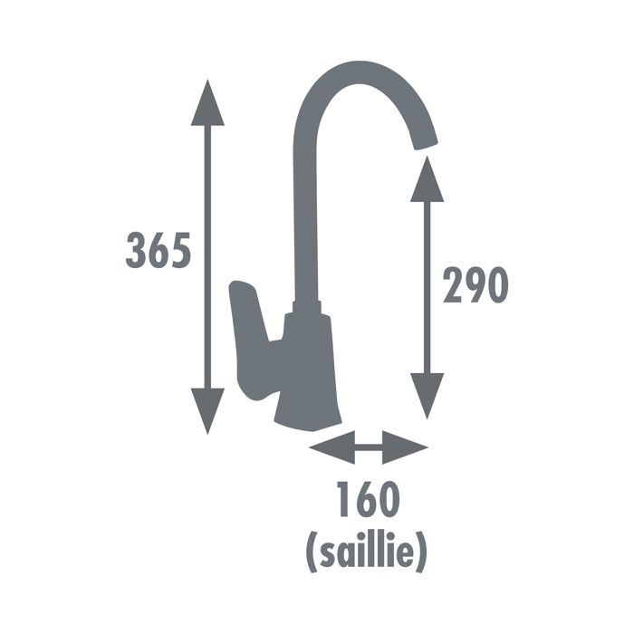 ROUSSEAU Kitchen mixer tap Orys - Without hand shower - Chrome