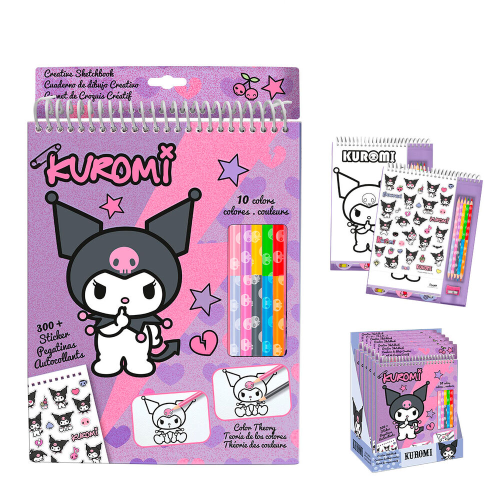 Hello Kitty Kuromi Colouring set + pencils