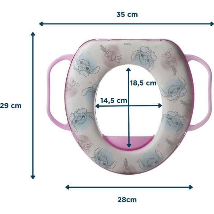 COMFORT TOILET REDUCER WITH LILO AND STITCH HANDLES