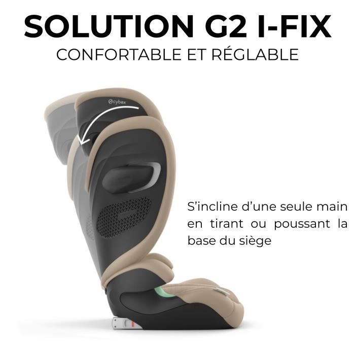 Car seat - CYBEX - Solution G2 i-Fix Plus Fabric - Almond Beige