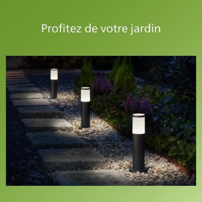 Pack of 3 PHILIPS Garden Link outdoor terminals - Low voltage - 24W, IP44, 2700K - Anthracite