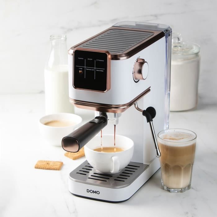 3-in-1 espresso machine - DOMO - DO746K - 1350 W - 20 Bar - White / Pink