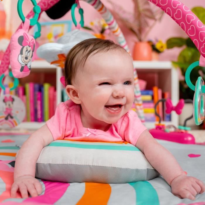 DISNEY BABY Minnie My Best Friend Play Mat, Music and Lights, Play Arch with 6 Toys