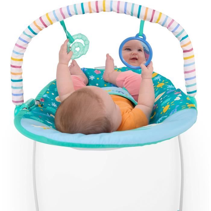 DISNEY BABY - STITCH - Baby bouncer, Arch with removable developmental toys, Soothing vibrations, suitable from 0 to 6 months