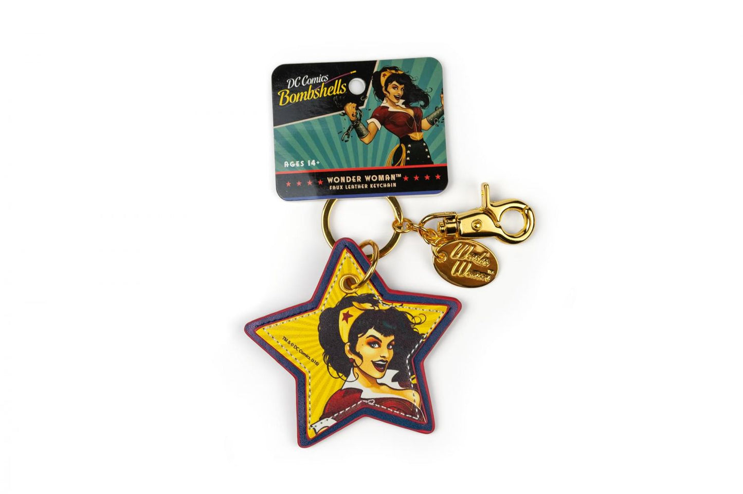 DC Comics Bombshells Wonder Woman Faux Leather Keychain