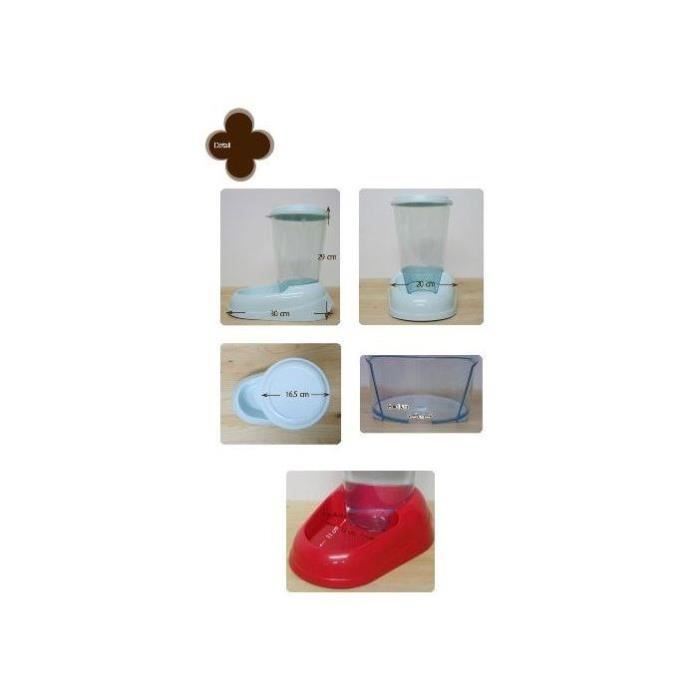 NADIR water dispenser for cats and dogs - Plastic - 3L - Non-slip - FERPLAST