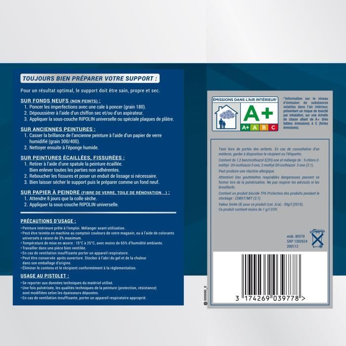 Ripolin 10L matt white single-coat wall and ceiling paint