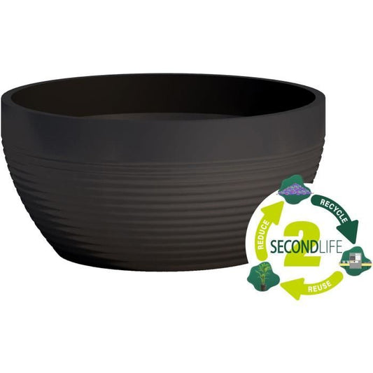 Cup - GARDEN ID - Green Care Impact Black-Anth - 25 x 12 cm - 10-year guarantee - 100% recycled - UV/frost resistant
