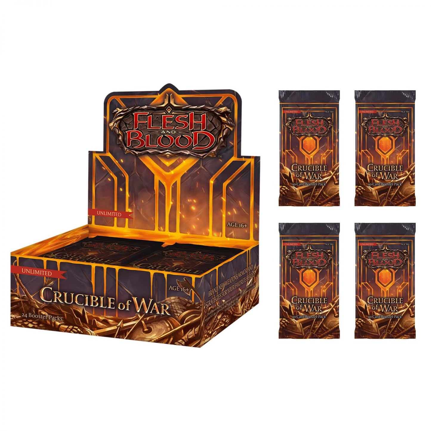 Flesh and Blood TCG: Crucible of War Unlimited Booster Box | 24 Packs