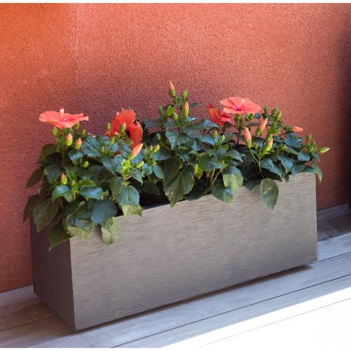EDA PLASTIC Graphit Up Planter - 57 L - 79,5 x 29,5 x 29,5 cm - Charcoal gray