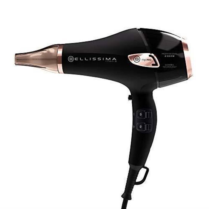 Hair Dryer - Bellissima - Professional Light Ionic P5 3800 - Concentrator & Diffuser - 3 Fast Drying Temperatures - 2300W