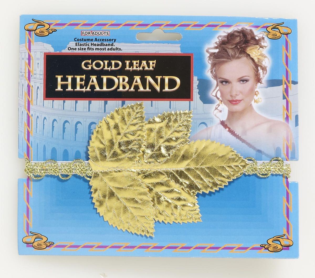 Gold Roman Leaf Costume Headband Adult One Size
