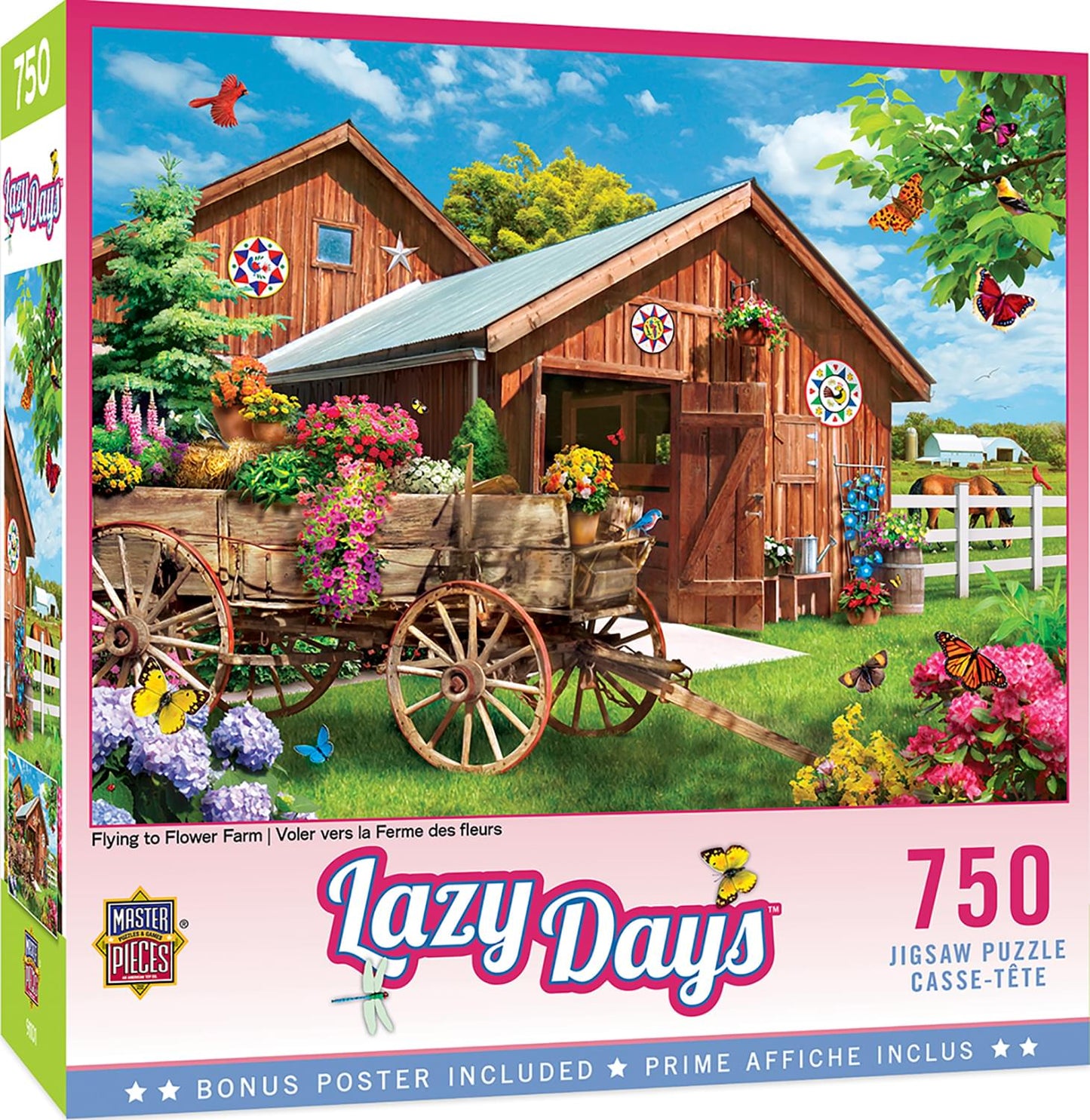 Flying to Flower Farm 750 Piece Jigsaw Puzzle