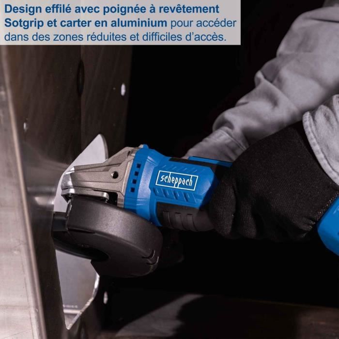 Brushless angle grinder - SCHEPPACH - 20V IXES - 125 mm - without battery or charger - BC-AG125-X