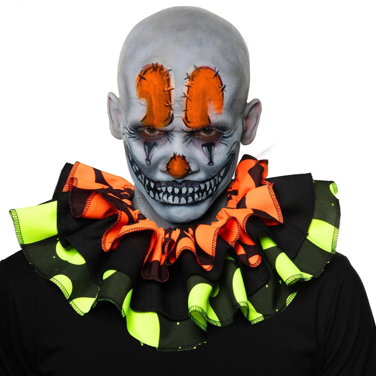 Blacklight Reactive Clown Collar Adult Costume Accessory