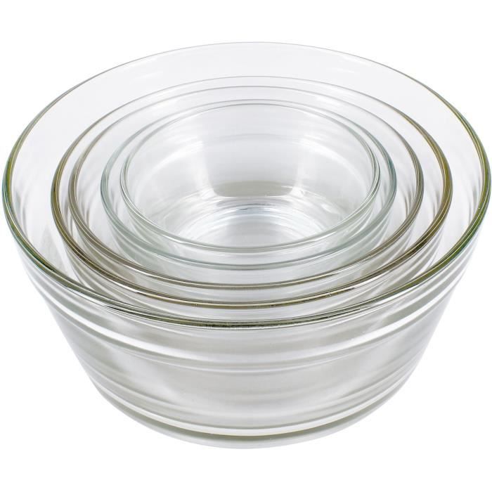 Set of 5 bowls - MENASTYL - 5039038 - 150 ml, 230 ml, 400 ml, 610 ml and 940 ml - Durable plastic lids