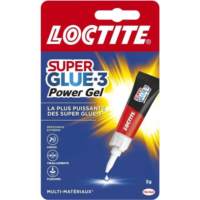 Cyanocrylate glues - LOCTITE - SUPERGLUE-3P - Power gel - Tube 3g