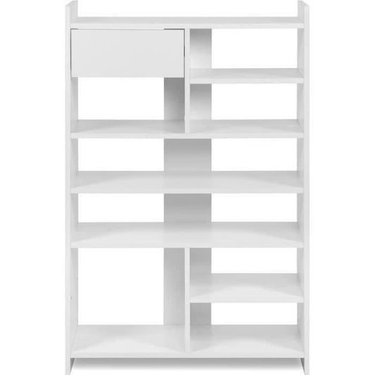 Shoe cabinet - MÜNSTER - White - 12 pairs of shoes - 71.5 x 25 x 109 cm