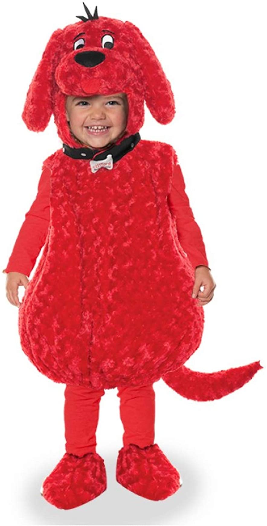 Clifford The Big Red Dog Plush Belly Babies Toddler Costume | Large (2-4T)