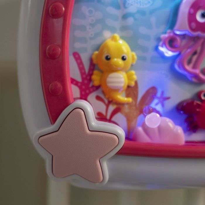 BABY EINSTEIN Baby Night Light - Pink Sea Dreams - 25 min setting light, sound, music or soothing ocean sounds, remote control
