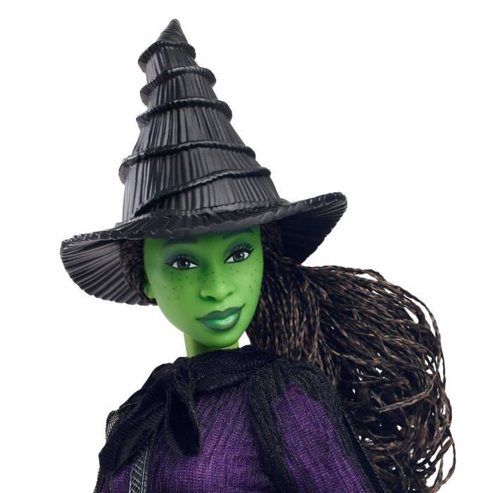 Mattel-Wicked-Elphaba Doll with Braided Hair and Multiple Poses - Wicked - HXY38